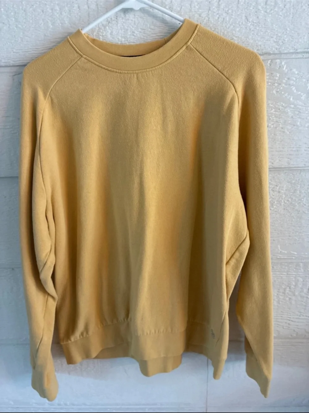 ZELOS Men's Crewneck Sweater in Golden Yellow